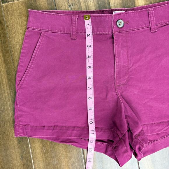 GAP Low Rise Purple Magenta Shorts 3" Inseam size 8 chino Pockets Belt Loops - Picture 7 of 8